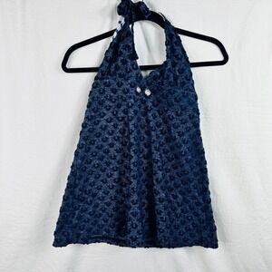 True Religion halter top cover-up dress Size Small Blue‎